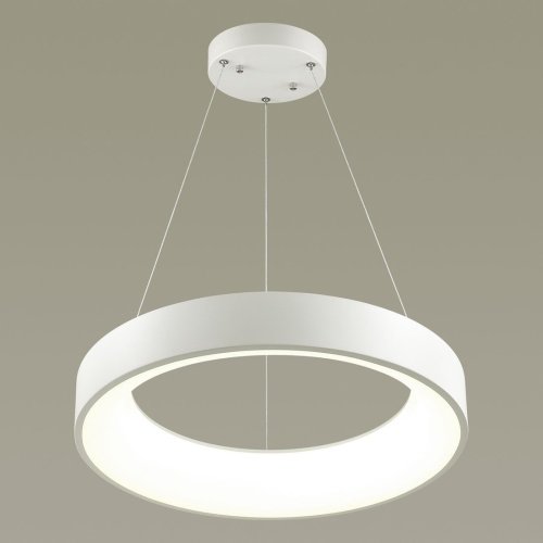 Светильник подвесной LED с пультом Sole 4066/50L Odeon Light белый 1 лампа, основание белое в стиле современный хай-тек с пультом фото 2