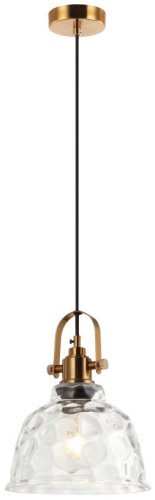 Светильник подвесной Bell 2117/00/01P Stilfort прозрачный 1 лампа, основание латунь в стиле современный выдувное