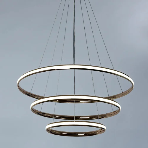 Люстра подвесная LED с пультом Meridiana A2198SP-3GO Arte Lamp золотая на 1 лампа, основание золотое в стиле современный хай-тек с пультом кольца фото 2