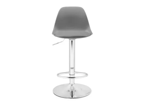 Барный стул Soft gray / chrome 15747 Woodville, серый/экокожа, ножки/металл/хром, размеры - *1060***380*380 фото 2