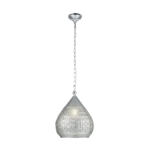 Cветильник подвесной MELILLA 49716 Eglo серебряный 1 лампа, основание серебряное в стиле восточный 