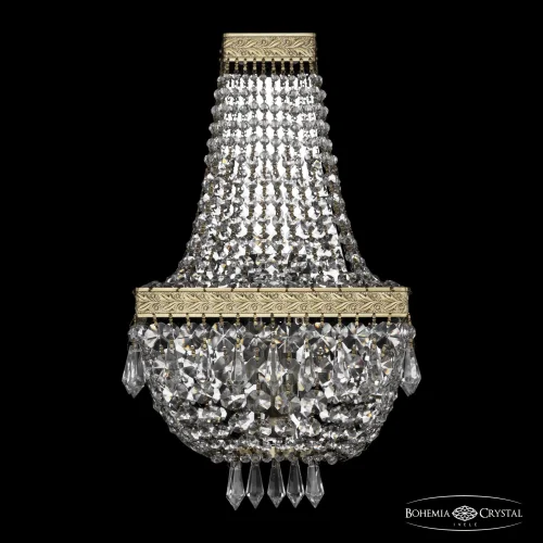 Бра 19272B/H2/20IV Pa Bohemia Ivele Crystal прозрачный на 2 лампы, основание бронзовое патина в стиле классический sp