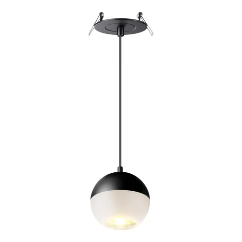 Светильник подвесной встраиваемый Garn 370814 Novotech белый 1 лампа, основание чёрное в стиле современный  фото 3