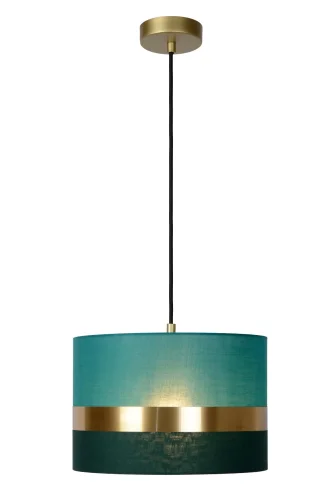 Светильник подвесной Extravaganza Tusse 10409/01/33 Lucide зелёный 1 лампа, основание золотое в стиле современный 