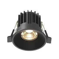 Светильник точечный LED Round DL058-7W3K-B Maytoni чёрный 1 лампа, основание  в стиле модерн 