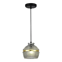 Светильник подвесной Cocoon SL1661.413.01 ST-Luce чёрный серый на 1 лампу, основание чёрное в стиле арт-деко 