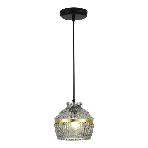 Светильник подвесной Cocoon SL1661.413.01 ST-Luce чёрный серый на 1 лампу, основание чёрное в стиле арт-деко 
