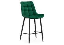 Полубарный стул Алст К зеленый / черный 502120 Woodville, зелёный/велюр, ножки/металл/чёрный, размеры - ****500*580