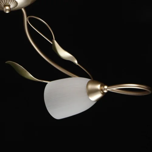 Люстра потолочная Верона 334013006 MW-Light белая на 6 ламп, основание золотое в стиле флористика  фото 11
