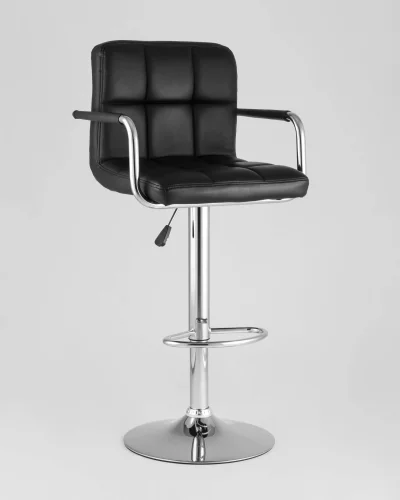 Стул барный Малави NEW, черный NP УТ000039146 Stool Group, /экокожа, ножки/металл/, размеры - 910*1110****