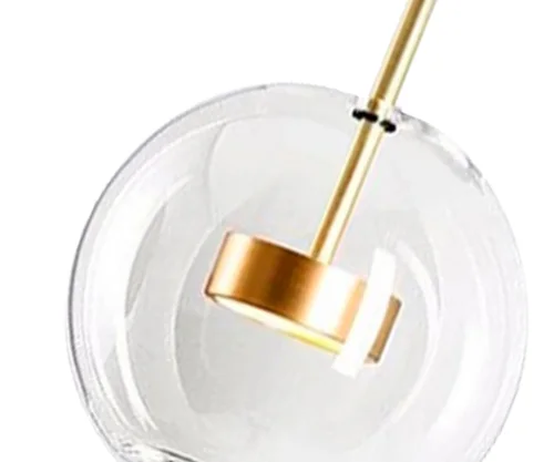 Бра LED Галла 07545A Kink Light прозрачный на 1 лампу, основание золотое в стиле современный фото 3