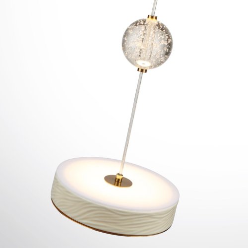 Светильник подвесной LED Riviera 5450/32L Odeon Light белый на 1 лампу, основание латунь в стиле классический современный фото 5 Светильник подвесной LED Riviera 5450/32L Odeon Light белый на 1 лампу, основание латунь в стиле классический современный фото 5