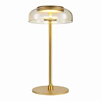 Настольная лампа LED Lazio SL6002.204.01 ST-Luce янтарная 1 лампа, основание золотое металл в стиле хай-тек современный 