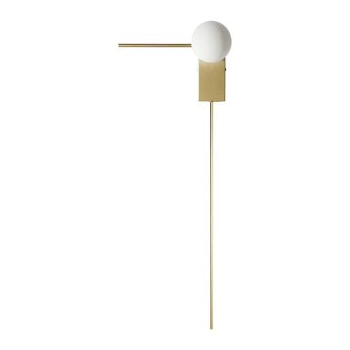 Бра Meridian 10132/C Gold LOFT IT белый на 1 лампу, основание золотое в стиле хай-тек 