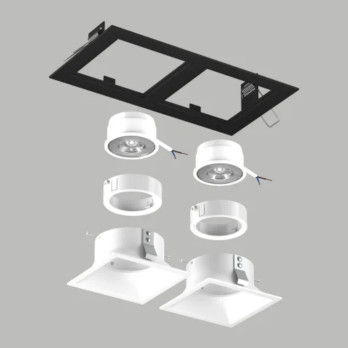 Светильник точечный Domino D5270606WMOD Lightstar белый чёрный на 2 лампы, основание чёрное белое в стиле современный прямоугольный фото 3 Светильник точечный Domino D5270606WMOD Lightstar белый чёрный на 2 лампы, основание чёрное белое в стиле современный прямоугольный фото 3