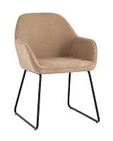 Стул Чак, бежевый УТ000034961 Stool Group, бежевый/ткань, ножки/металл/чёрный, размеры - ****560*620