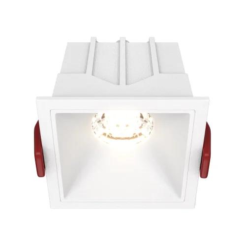 Светильник точечный Alfa LED DL043-01-10W3K-SQ-W Maytoni белый 1 лампа, основание белое в стиле современный 