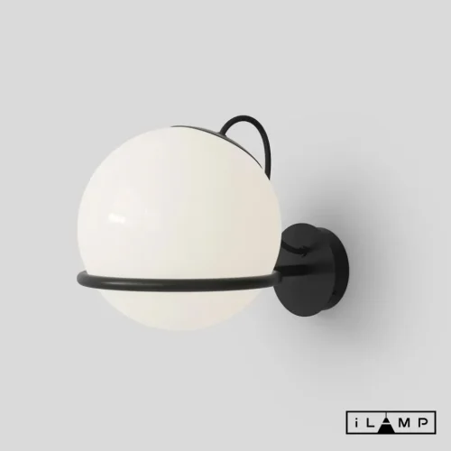 Бра Globe 10346W/1 BK-WH iLamp белый на 1 лампа, основание чёрное в стиле современный 