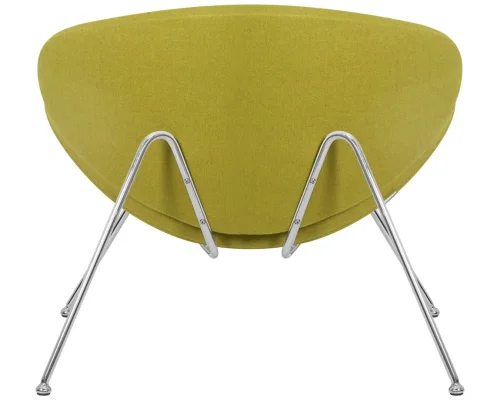 Кресло дизайнерское 72-LMO EMILY, цвет сиденья светло-зеленый (AF3), цвет основания хромированная сталь Dobrin, зелёный/винил, ножки/металл/хром, размеры - ****810*780 фото 5