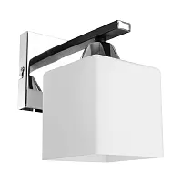 Бра Visuale A8165AP-1BK Arte Lamp белый 1 лампа, основание чёрное хром в стиле модерн 