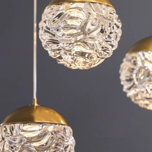 Светильник подвесной VERENA MORE L13 212484-23 ImperiumLoft прозрачный на 13 ламп, основание латунь в стиле современный фото 3 Светильник подвесной VERENA MORE L13 212484-23 ImperiumLoft прозрачный на 13 ламп, основание латунь в стиле современный фото 3