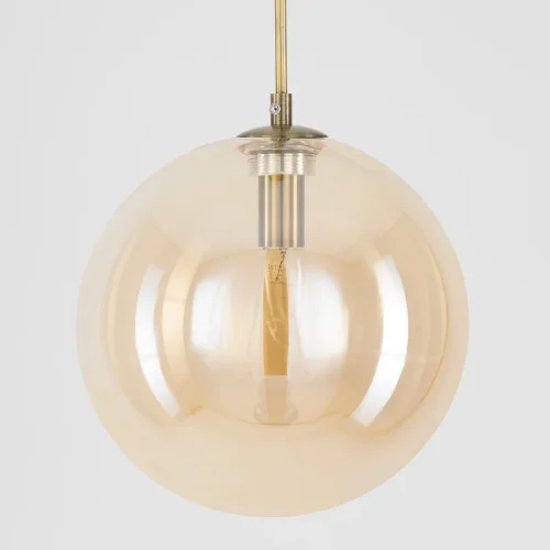 Светильник подвесной Томми CL102633 Citilux янтарный 1 лампа, основание бронзовое в стиле современный шар фото 6