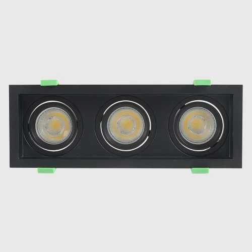 Светильник точечный CLT 068C3 BL Crystal Lux чёрный на 2 лампы, основание чёрное в стиле современный прямоугольный фото 7