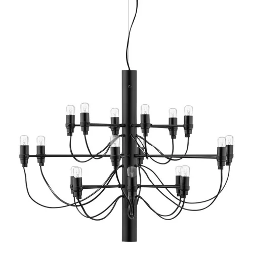 Люстра подвесная Gino 10196/650 Black LOFT IT без плафона на 18 ламп, основание чёрное в стиле современный  фото 3