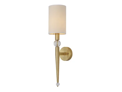 Бра 3521/A small brass Newport белый бежевый на 1 лампа, основание латунь в стиле классический современный американский 