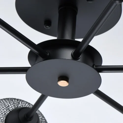 Люстра потолочная Вита 220011903 DeMarkt чёрная на 3 лампы, основание чёрное в стиле современный  фото 8