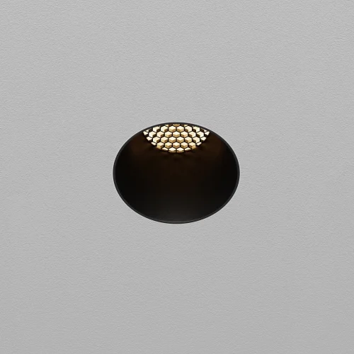 Светильник точечный LED Dip DL120-10W-3K-TRS-B Maytoni чёрный на 1 лампу, основание чёрное в стиле современный хай-тек круглый для затирки фото 11