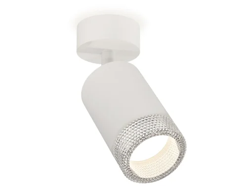 Светильник накладной XM6312001 Ambrella light белый 1 лампа, основание белое в стиле хай-тек современный круглый