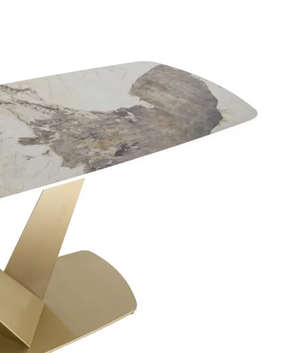 Стол обеденный Аврора, 180*90, керамика светлая УТ000034890 Stool Group столешница мрамор из керамика фото 5