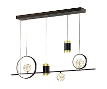 Светильник подвесной LED Аксель 07640-100,19 Kink Light чёрный на 1 лампу, основание чёрное в стиле современный 