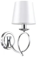 Бра Zafira 1043/09/01W Stilfort белый 1 лампа, основание хром в стиле классический 