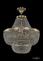 Люстра потолочная хрустальная 19091/H1/45IV G Bohemia Ivele Crystal прозрачная на 8 ламп, основание золотое в стиле классика sp