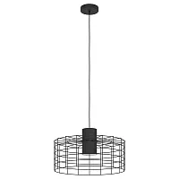 Светильник подвесной Milligan 43628 Eglo чёрный 1 лампа, основание чёрное в стиле современный 