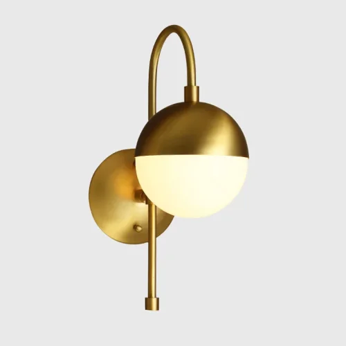 Бра Sconces Lamp Cedar and Moss 101340-26 ImperiumLoft белый на 1 лампу, основание латунь в стиле современный фото 2