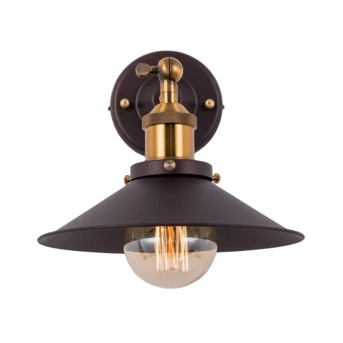 Бра Эдисон CL450301  Citilux чёрный на 1 лампа, основание коричневое бронзовое в стиле лофт  фото 3