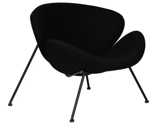 Кресло дизайнерское 72-LMO EMILY, цвет сиденья черный (AF9), цвет основания черный Dobrin, чёрный/ткань, ножки/металл/чёрный, размеры - *720**** фото 2