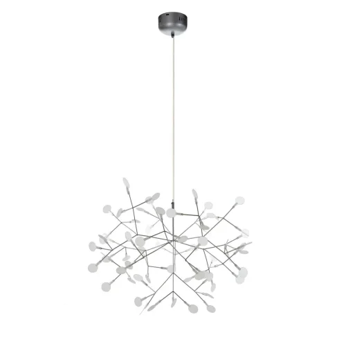 Люстра подвесная LED 9022-63S LOFT IT белая на 63 лампы, основание серебряное в стиле флористика современный ветви