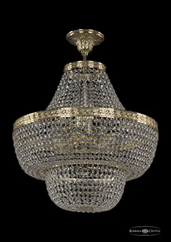 Люстра потолочная хрустальная 19091/H1/45IV G Bohemia Ivele Crystal прозрачная на 8 ламп, основание золотое в стиле классический sp