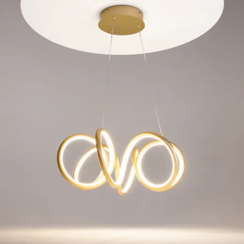 Люстра подвесная LED Curve MOD241PL-L60BSK Maytoni латунь на 1 лампу, основание латунь в стиле современный хай-тек фото 6