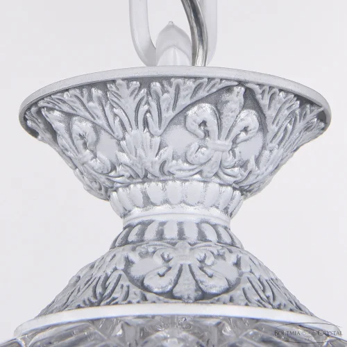 Светильник подвесной AL16781/16 WMN V0300 Bohemia Ivele Crystal прозрачный 1 лампа, основание белое никель патина в стиле классический виноград фото 5