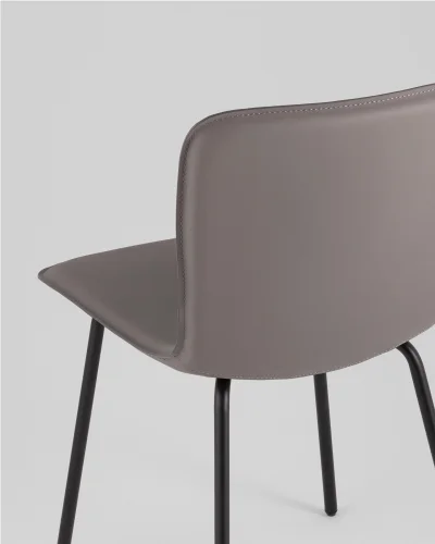 Стул обеденный Pluto,  серый УТ000039215 Stool Group, серый/экокожа, ножки/металл/чёрный, размеры - ***** фото 6
