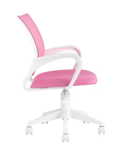 Кресло TopChairs ST-BASIC-W розовый TW-06A TW-13A сетка/ткань крестовина пластик пластик УТ000035494 Stool Group, розовый/ткань, ножки/пластик/белый, размеры - ****635*605 фото 4