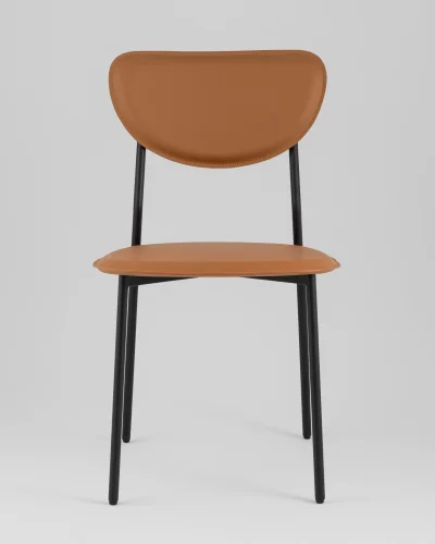 Стул обеденный Minnie, коричневый УТ000039221 Stool Group, коричневый/экокожа, ножки/металл/чёрный, размеры - ***** фото 2