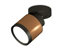 Светильник накладной XM8117001 Ambrella light коричневый 1 лампа, основание чёрное в стиле хай-тек круглый