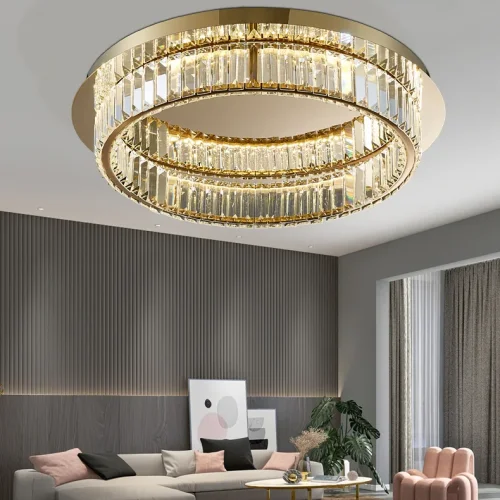 Люстра потолочная BERTOLDA B CH D50 223739-23 ImperiumLoft прозрачная на 1 лампу, основание латунь в стиле современный фото 5
