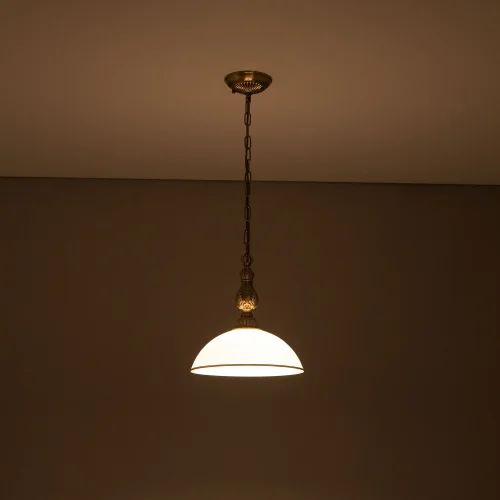 Светильник подвесной Адриана CL405213 Citilux белый 1 лампа, основание бронзовое в стиле классический  фото 4